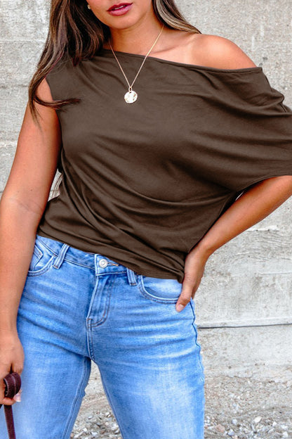 Plus Size Asymmetric Ruched Blouse