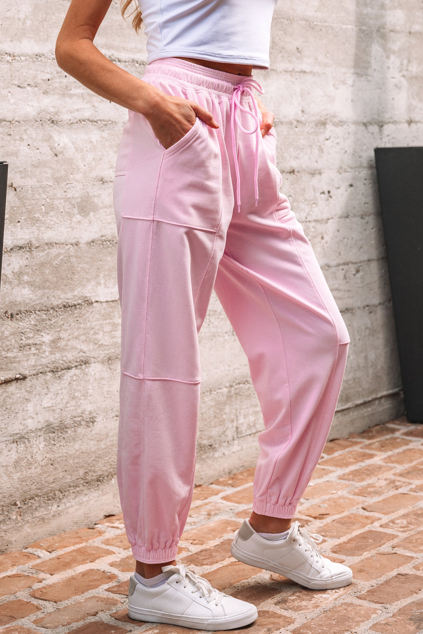 Lilac Drawstring Jogger Pants