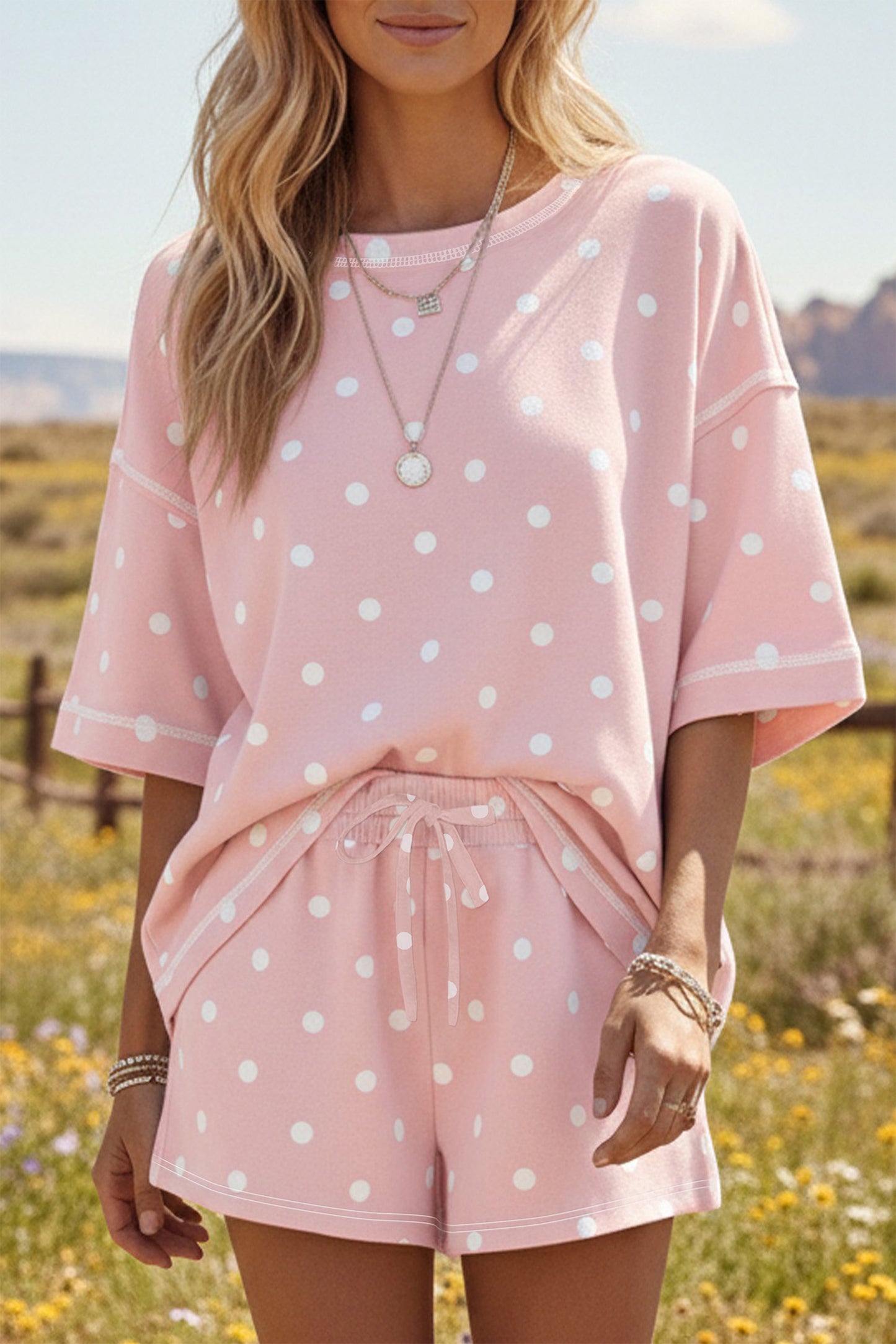 Sunny Polka Dot Lounge Set