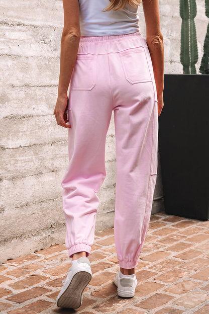 Lilac Drawstring Jogger Pants