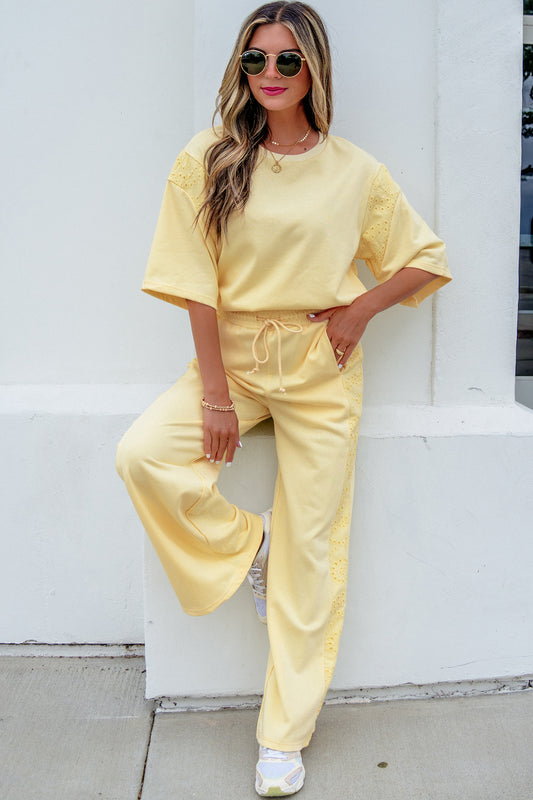 Lace Patchwork Two-Piece Set