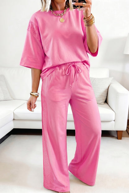 Lace Patchwork Two-Piece Set