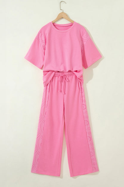 Lace Patchwork Two-Piece Set