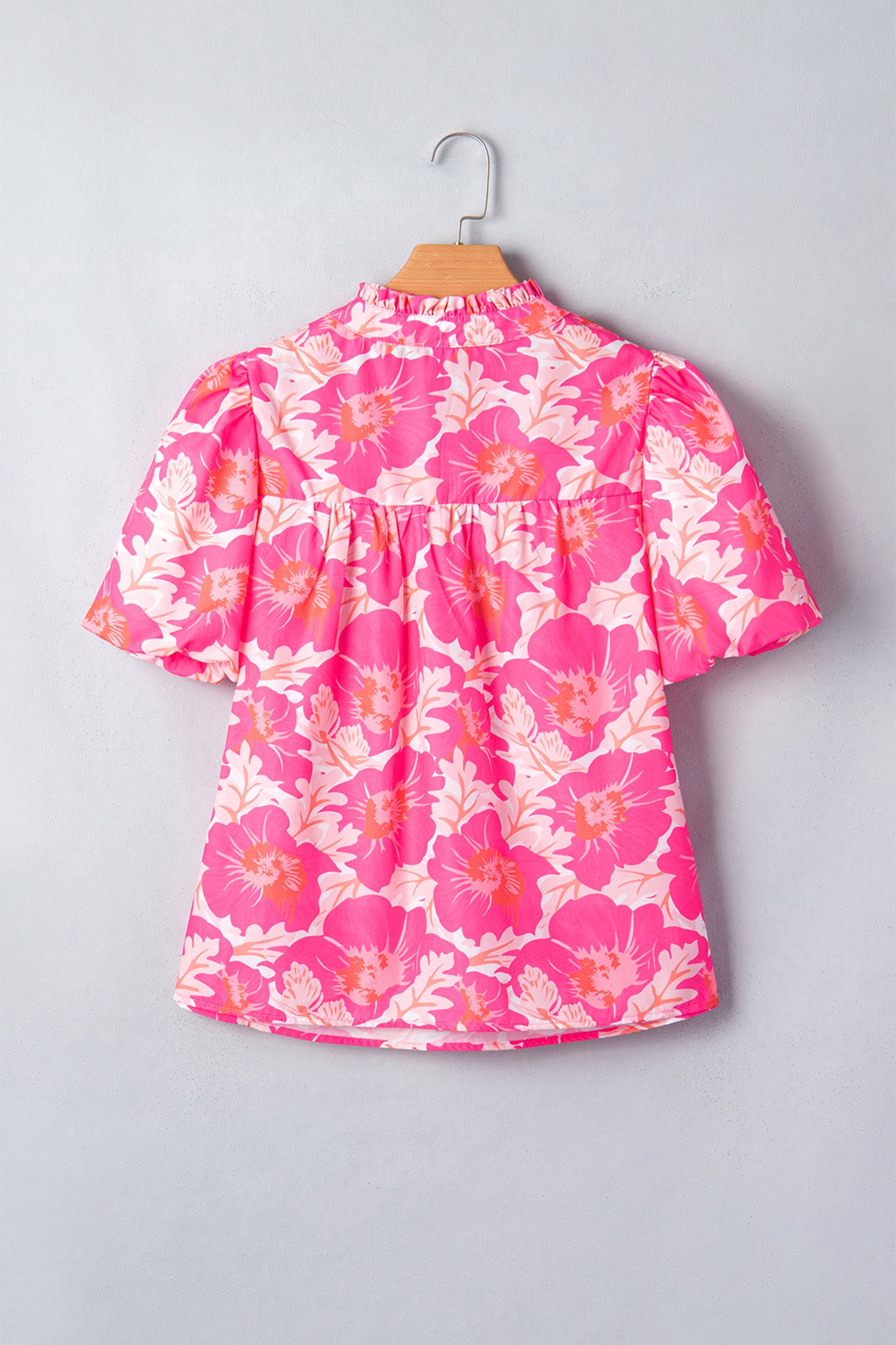 Floral Jacquard Babydoll Blouse