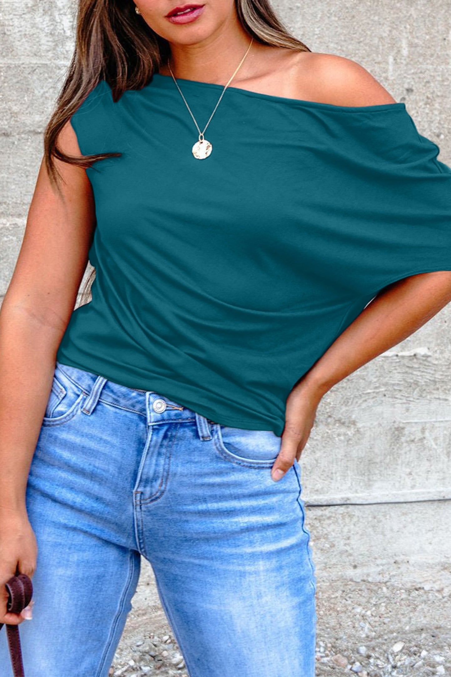 Plus Size Asymmetric Ruched Blouse