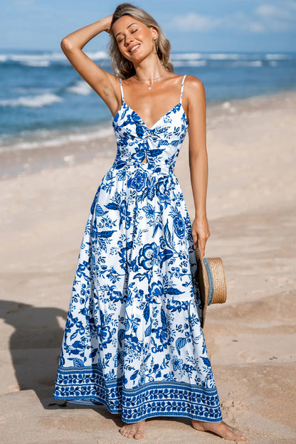 Floral Twist Bust Maxi Dress