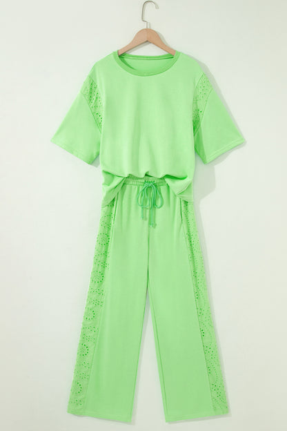 Lace Patchwork Two-Piece Set