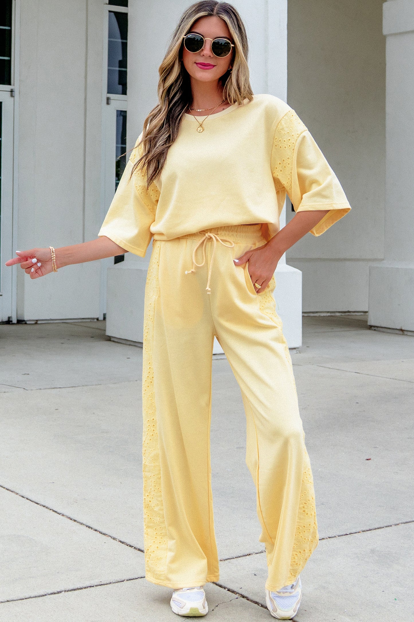 Lace Patchwork Two-Piece Set