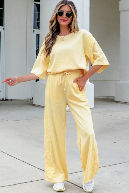 Lace Patchwork Two-Piece Set