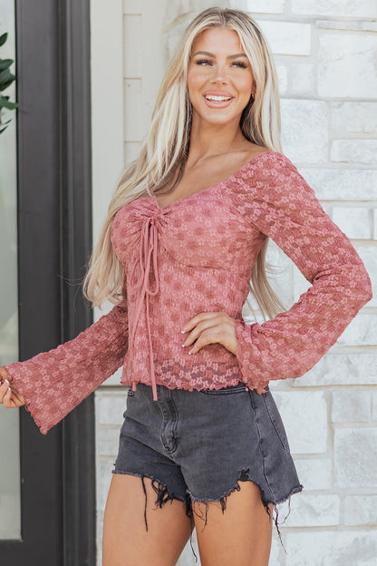 Floral Lace Square Neck Blouse
