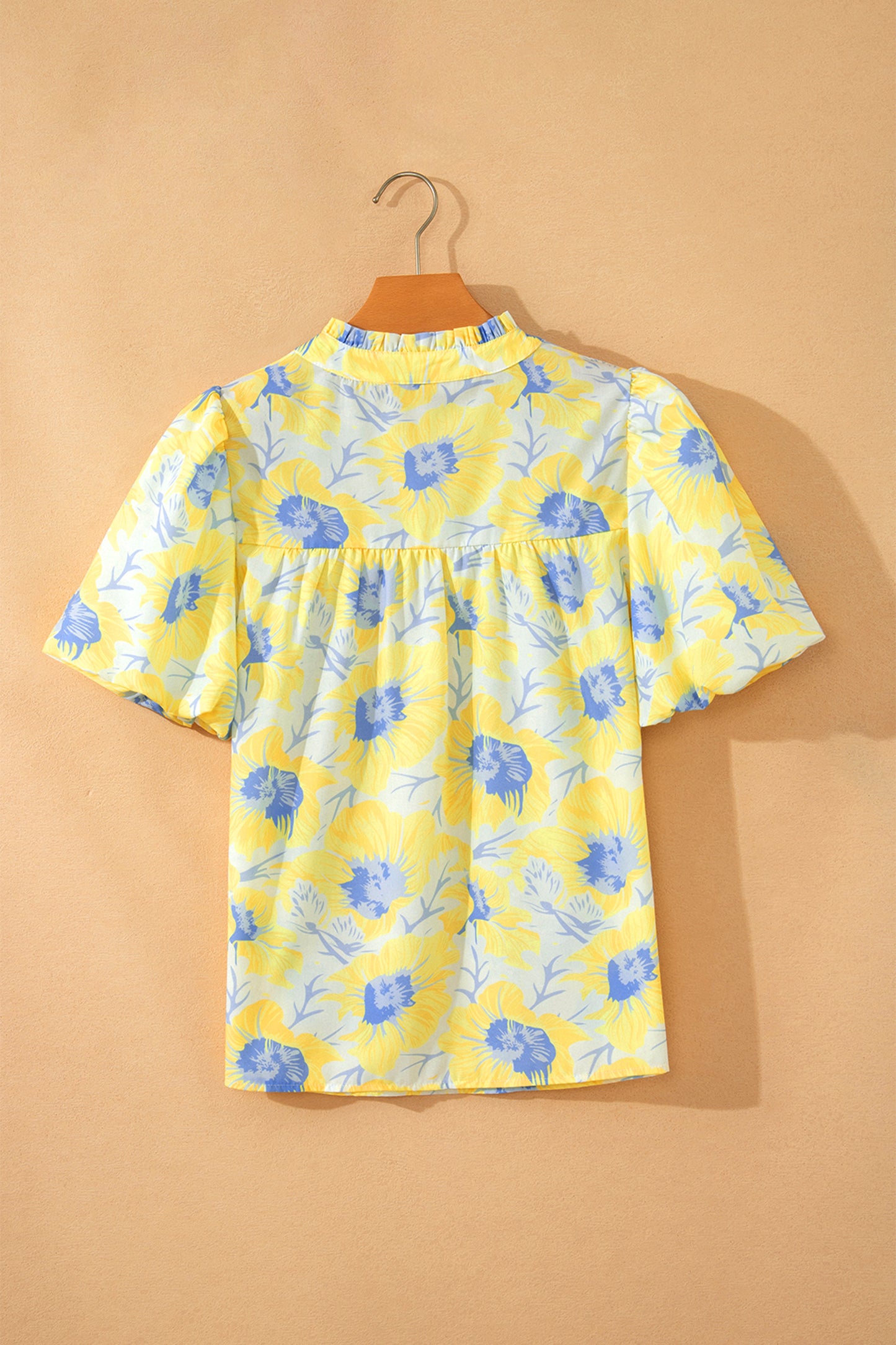 Floral Jacquard Babydoll Blouse