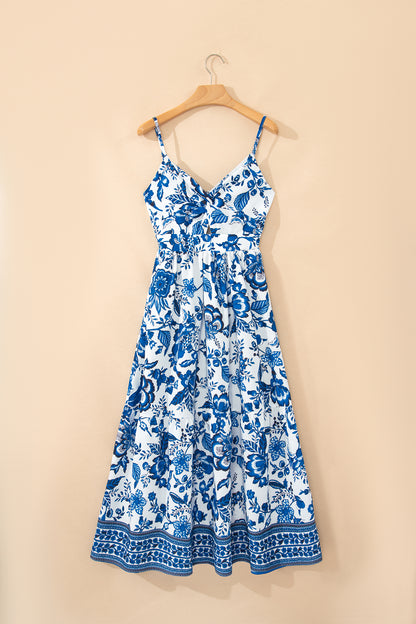 Floral Twist Bust Maxi Dress